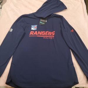 New York Rangers Fanatics Hockey Sweatshirt with hood Navy Size M New with tags